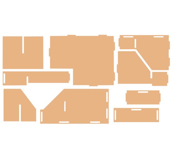 Organiseur de bureau « Toolbox », bois MDF