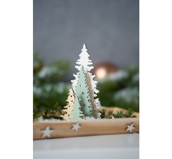 Kit de construction en bois « Trio de sapins », 13 pc., contreplaqué