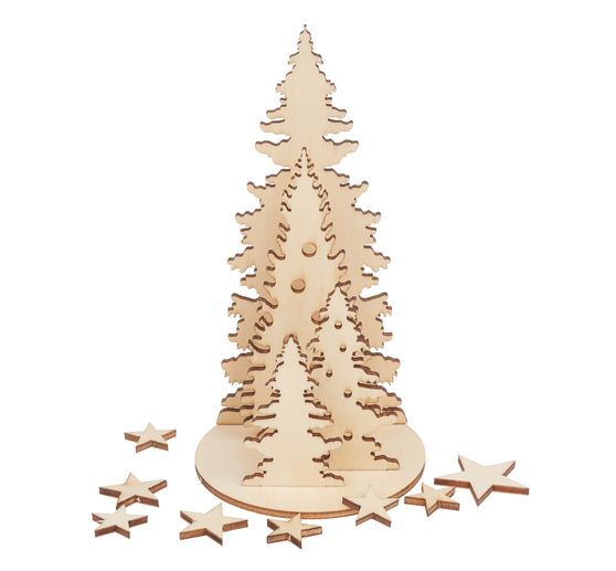 Sapin en bois à décorer - Supports de Noël en bois - 10 Doigts