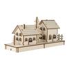 Kit de construction en bois « 2 maisons illuminées »