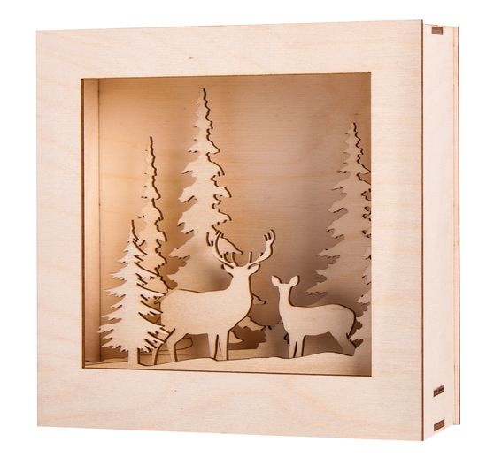 Kit de construction en bois cadre 3D « Winterland », 14 pc., contreplaqué