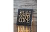 Inscription en bois « Do all thinks with love », contreplaqué