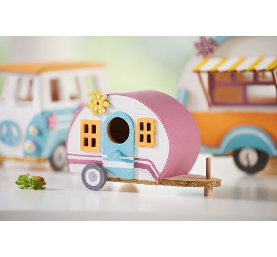 Caravane déco, bois brut/contreplaqué