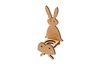 Figurine bord d'étagère « Lapine Daisy », bois MDF, env. H 21,5 x l 9,5 x P 7,5 cm