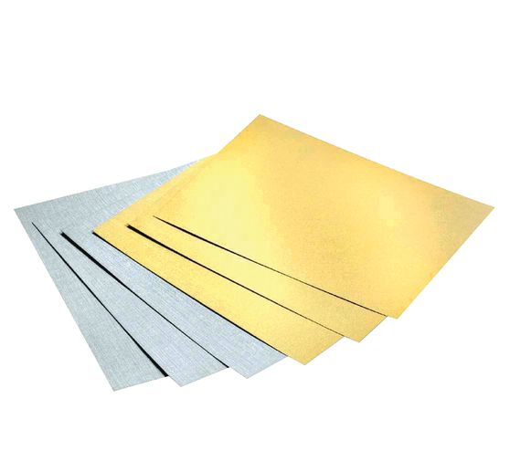 Bloc carton photo format A4, Or et Argent, 300 g/m²