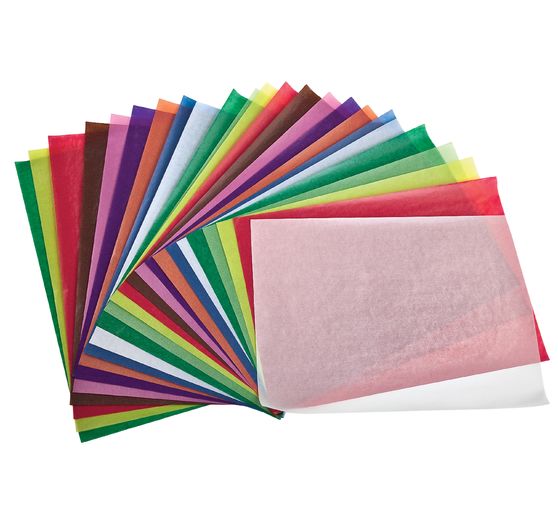 Papier transparent, couleurs variées
