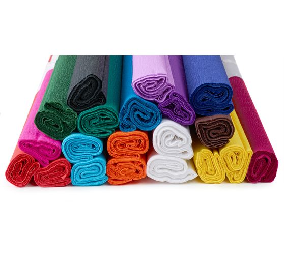 Papier crépon VBS « Megapack », couleurs assorties, 20 pc.