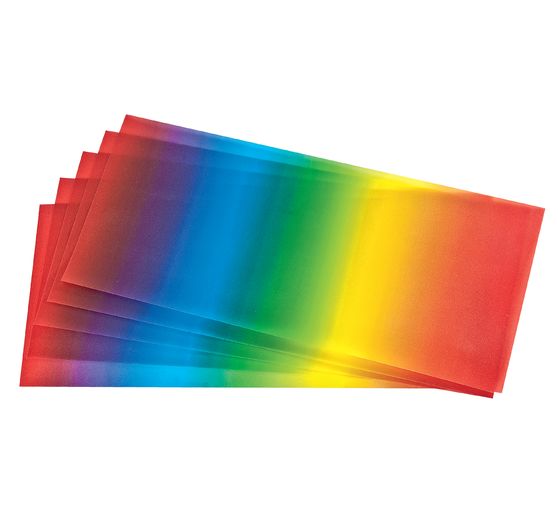 Papier transparent « Arc-en-ciel », 5 feuilles, 22x51cm