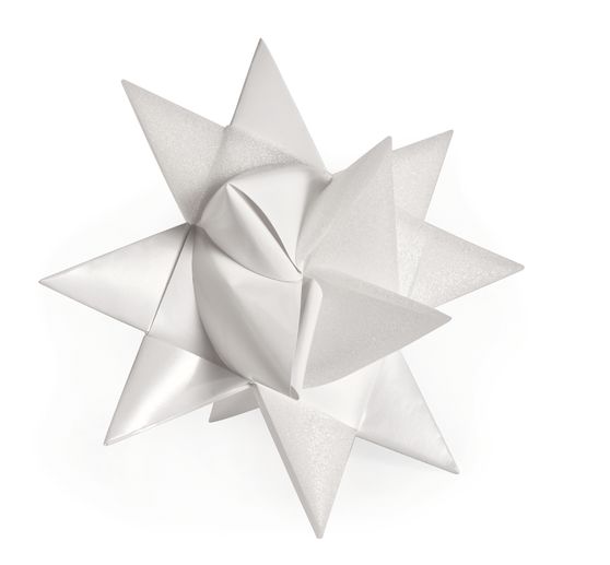 Bandes de papier « Pailleté, blanc », 25 mm, 20 bandes