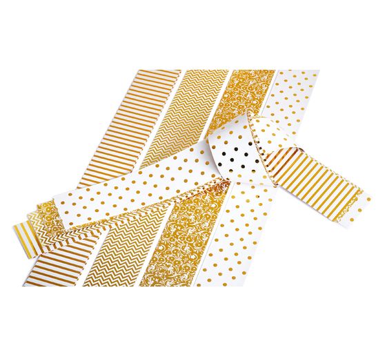 Bandes de papier brillantes « Golden Glamour », 15 mm, 24 bandes