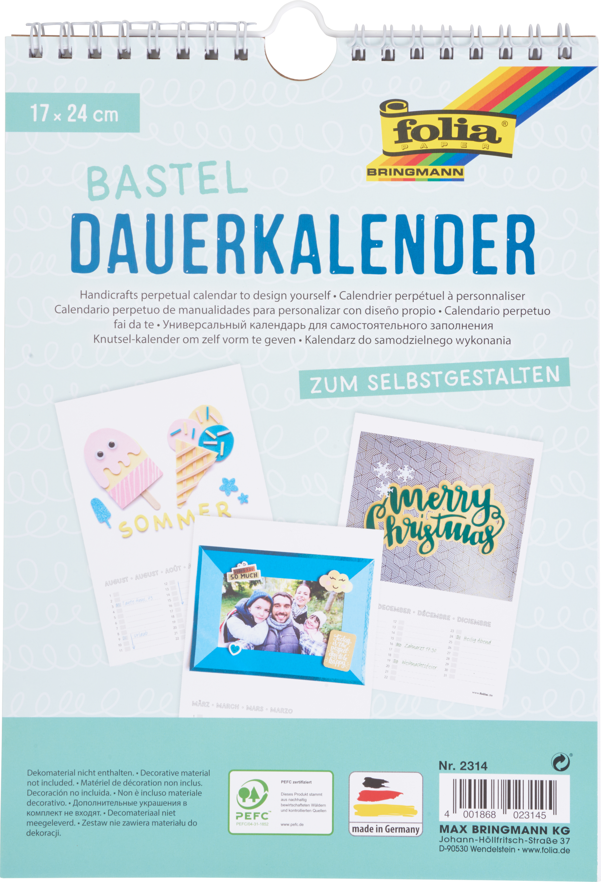 Calendrier Perpétuel Mural 12,7x25,4 Cm - Non Daté, Pour Noter Anniversaires Et événements Importants