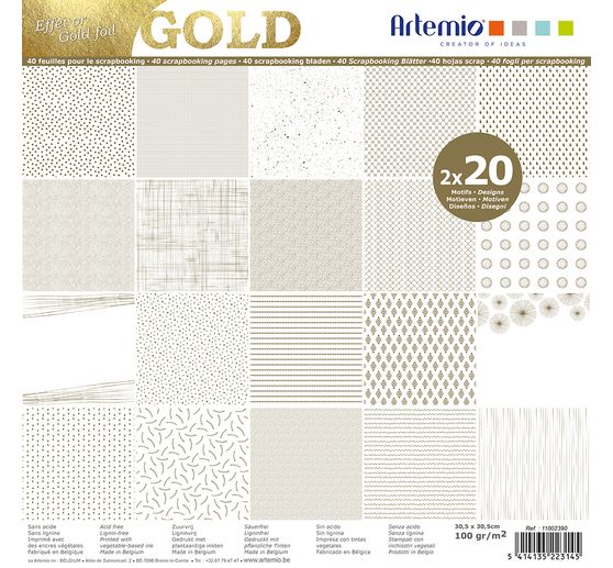 Bloc scrapbooking « GOLD »