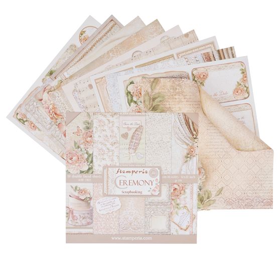 Bloc scrapbooking « Ceremony », 10 feuilles, 30,5x30,5 cm