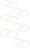 Sticker "Double rings", Pearl, 6 pieces