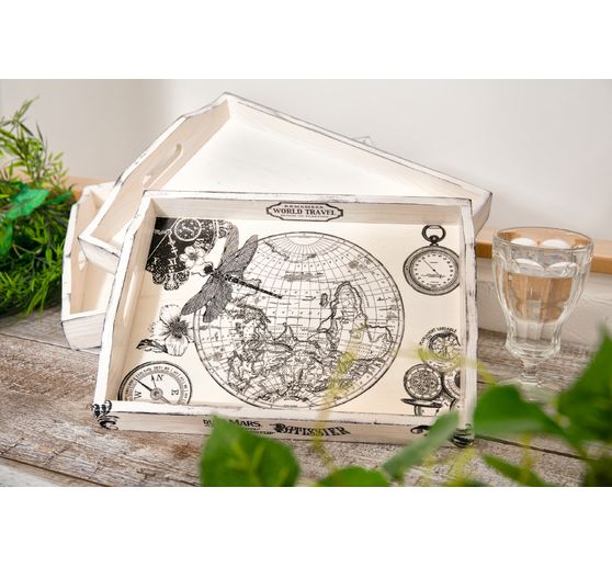 Plateaux en bois VBS, set de 3 