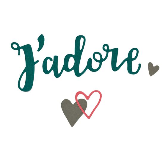 Gabarit d'estampe Sizzix Thinlits « J'adore »