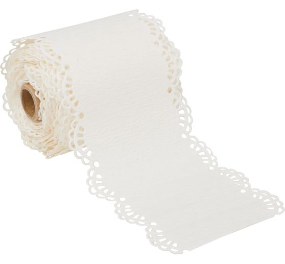 Bordure dentelle en papier, 2 m, autocollante