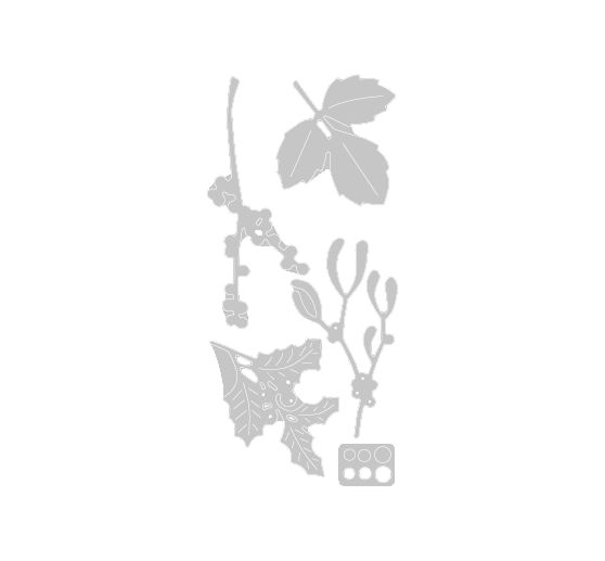 Gabarit d''estampe Sizzix Thinlits « Winter Leaves by Sophie Guilar »