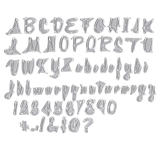 Gabarit d'estampe Sizzix Thinlits « Script Upper & Lower »