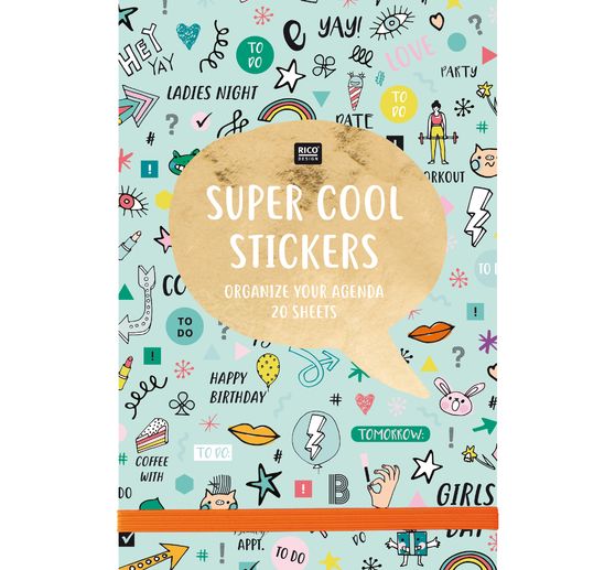 Carnet de stickers « Super cool stickers », 20 feuilles, 11x16,5 cm