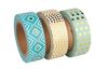 Set de washi tapes « Mint/Gold foil »