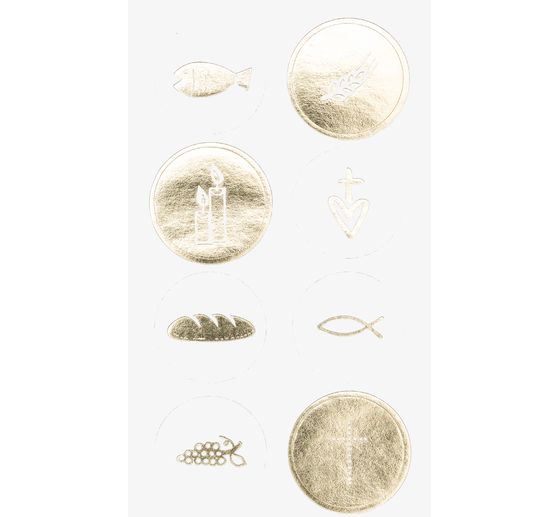 Stickers « Fêtes chrétiennes », effet foil doré