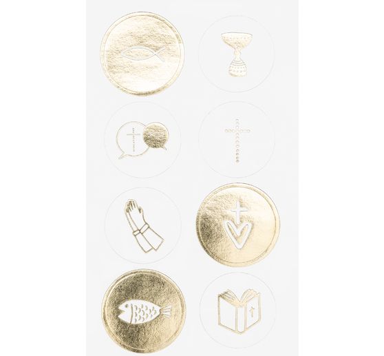 Stickers « Fêtes chrétiennes », effet foil doré
