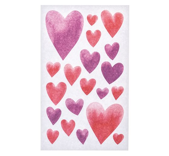 Stickers « Cœurs aquarelle »