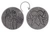 Cachet double motif « Couple/hirondelles »