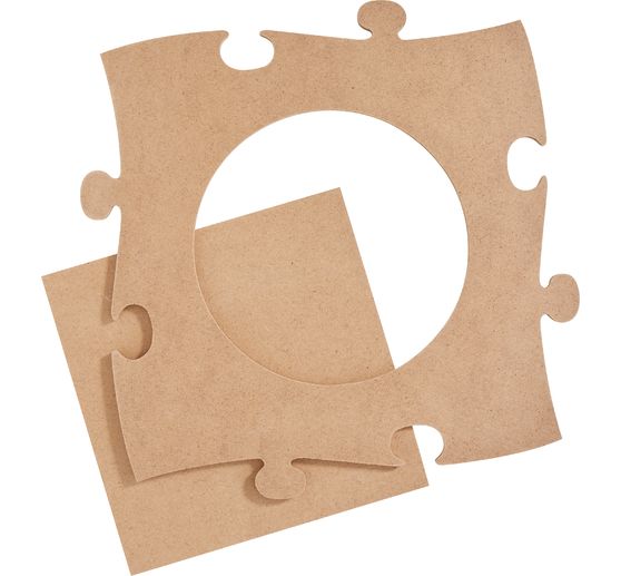 Cadre puzzle VBS &laquo; Rond &raquo;, env. 25 x 25 cm
