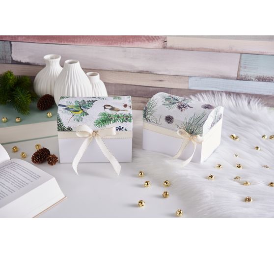 VBS Chests, set of 2, made of white cardboard