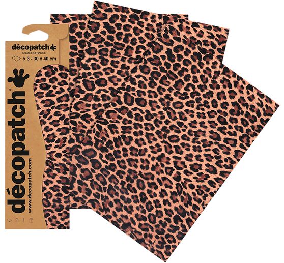 Papier D&eacute;copatch &laquo; L&eacute;opard &raquo;