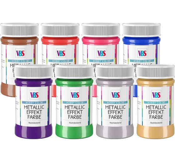 Peinture à effets métallisés pailletés VBS, 100 ml