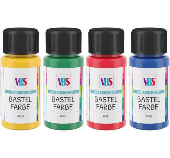 Set de peintures acryliques VBS « Basic », 4 x 50 ml