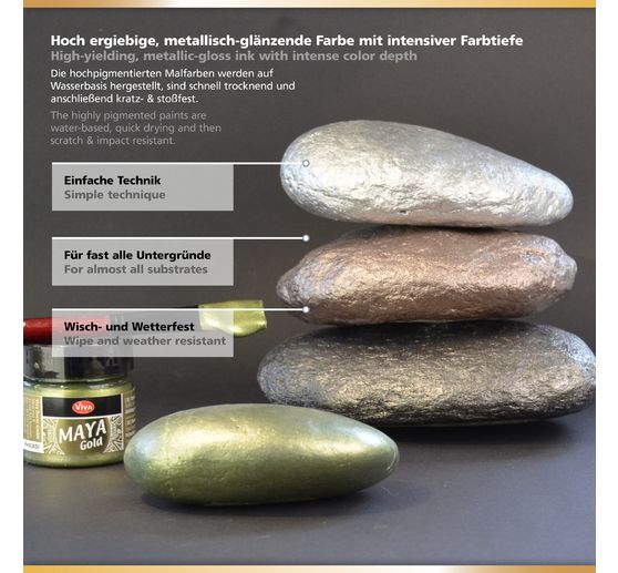 Peinture Viva Decor « Maya Gold », 45 ml