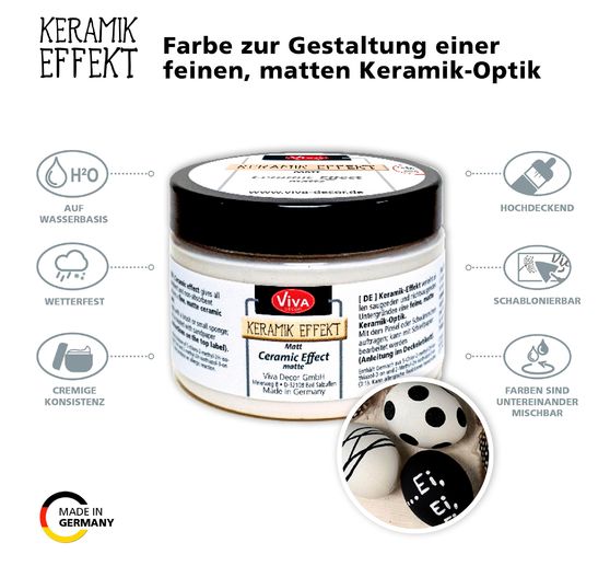 Peinture effet céramique Viva Decor, 150 ml, Blanc antique