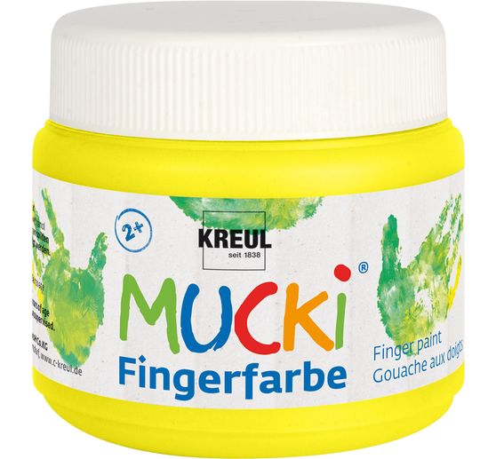 Peinture au doigt MUCKI, set de 6 x 150 ml