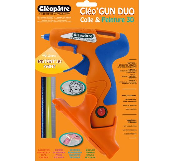 Mini-pistolet à colle & à peinture « sans fil » Cléo''GUN