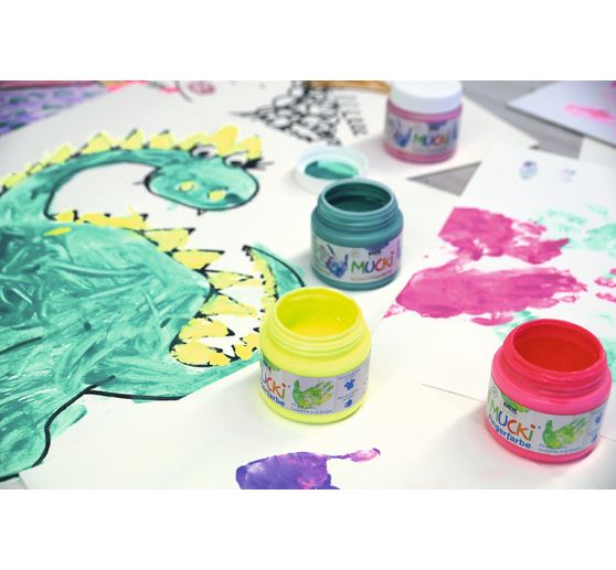 Peinture au doigt étincelante MUCKI, 150 ml