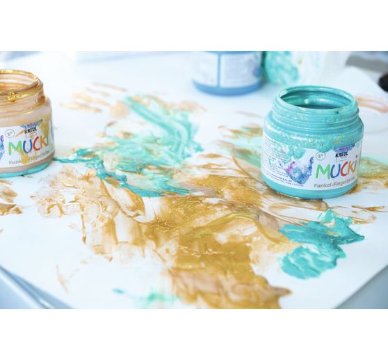 Peinture au doigt étincelante MUCKI, 150 ml