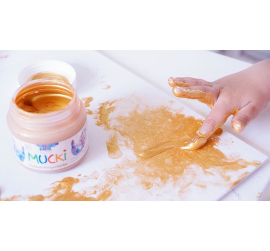 Peinture au doigt étincelante MUCKI, 150 ml