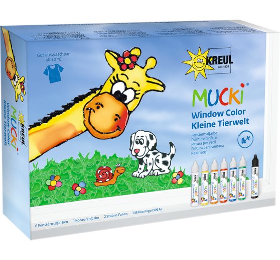 MUCKI Window Color Set Small animal world, set of 7