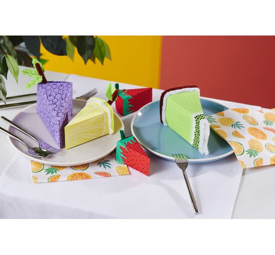 Set de gabarits pour boîtes, « Parts de gâteaux »