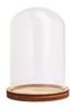 VBS Decorative glass bell jar with base,