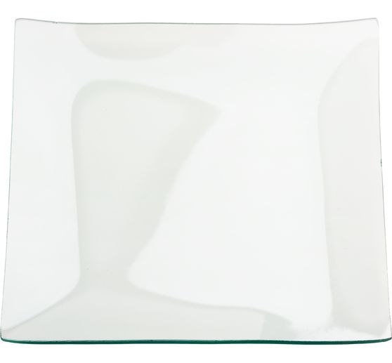 Assiette en verre carrée VBS 