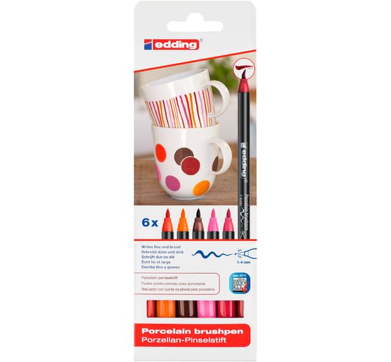Feutres pinceaux pour porcelaine edding 4200 « Warm »