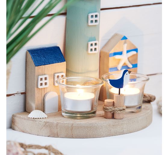 Set déco en bois VBS « Promenade du port »