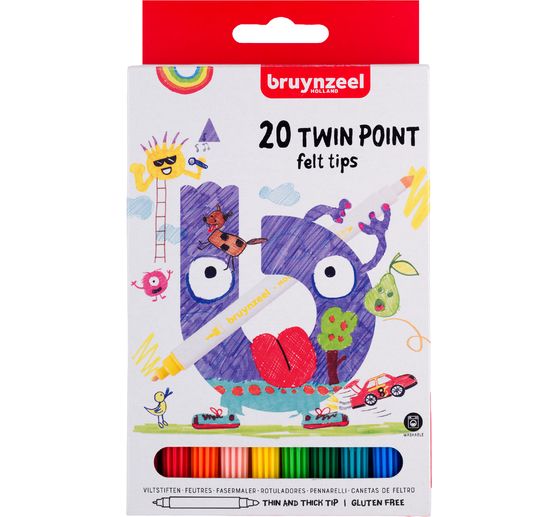 Felt pens "Twin Point", 20 pcs.