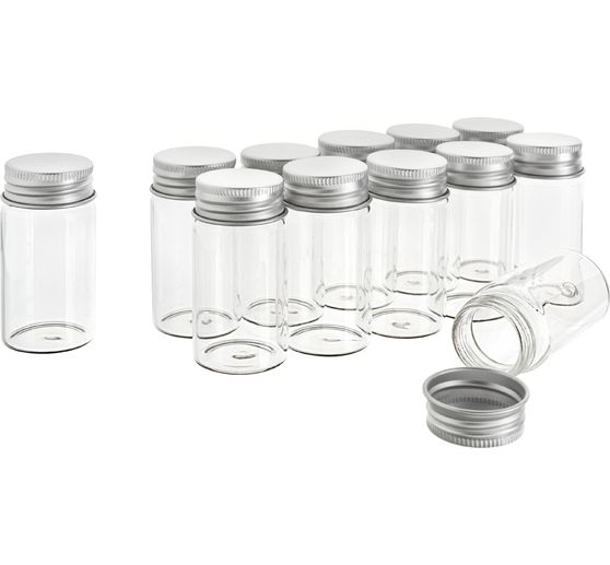 Petits bocaux &agrave; bouchon &agrave; vis VBS, 12 pc.