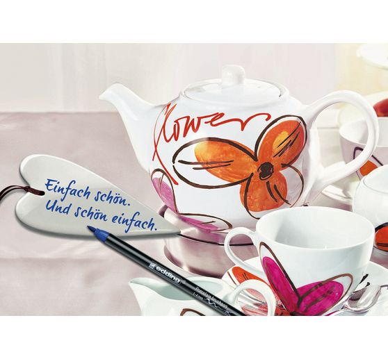 Set de 6 feutres pinceaux pour porcelaine edding 4200 « Family »